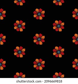 Original Vektor nahtlose Muster von Blumen im Vintage-Stil. Ein Design-Element.