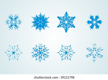 original vector snow flakes
