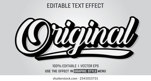 original vector text effect with modern style design