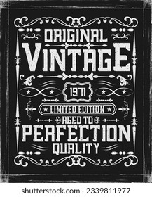 Original vintage 1971 limited edition aged to perfection quality. Vintage birthday t shirt design