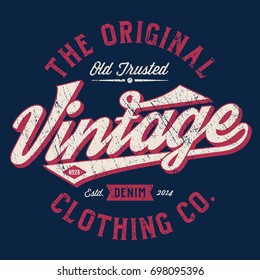 The Original Vintage Clothing Co. - Tee Design For Print