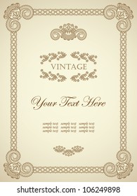 Original vintage frame. Can be used as a diploma or certificate