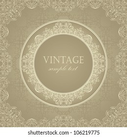 Original vintage frame in pastel colors