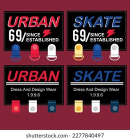 Original vintage genuine raw jeans classic leather exclusive brands decorative labels collection abstract isolated vector illustration