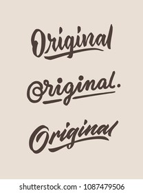 original vintage hand lettering typography	