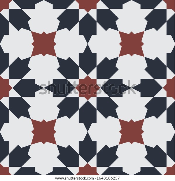 Original vintage Peranakan Chinese Tile seamless\
pattern. Peranakan cultural Malaysia. Geometrical floral seamless\
pattern - vector\
pattern