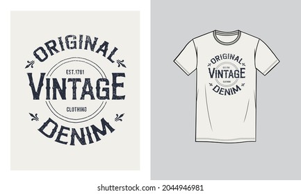 Original Vintage Print artwork for clothing with grunge look