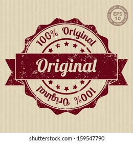 Original Vintage Stamp with grunge - Vector