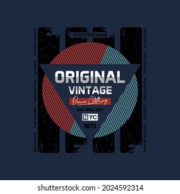 original vintage stylish t-shirt and apparel abstract design. Vector print, typography, poster. Global swatches.
