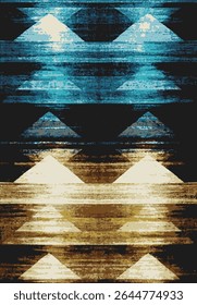 Original Washed out effect Vector Carpet design and illustration with grunge texture 
