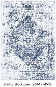 Original Washed out effect Vector Carpet design and illustration with grunge texture 
