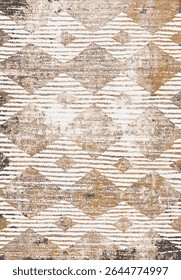 Original Washed out effect Vector Carpet design and illustration with grunge texture 
