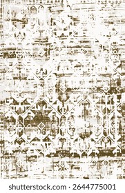 Original Washed out effect Vector Carpet design and illustration with grunge texture 
