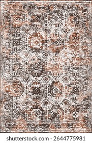 Original Washed out effect Vector Carpet design and illustration with grunge texture 
