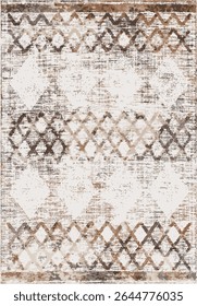 Original Washed out effect Vector Carpet design and illustration with grunge texture 
