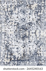 Original Washed out effect Vector Carpet design and illustration with grunge texture 
