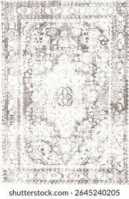 Original Washed out effect Vector Carpet design and illustration with grunge texture 
