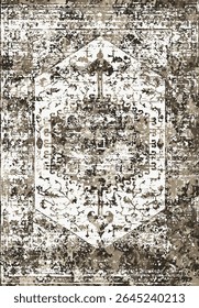 Original Washed out effect Vector Carpet design and illustration with grunge texture 
