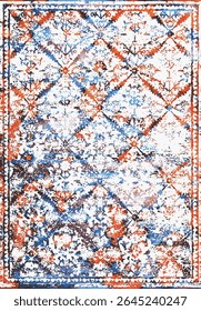 Original Washed out effect Vector Carpet design and illustration with grunge texture 

