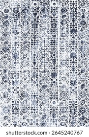 Original Washed out effect Vector Carpet design and illustration with grunge texture 

