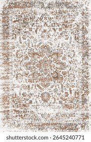 Original Washed out effect Vector Carpet design and illustration with grunge texture 
