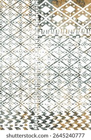 Original Washed out effect Vector Carpet design and illustration with grunge texture 
