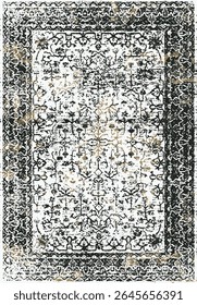 Original Washed out effect Vector Carpet design and illustration with grunge texture 
