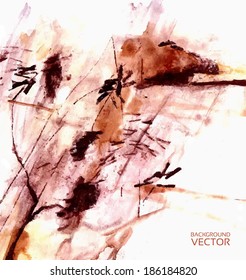 original watercolor painting. vector version. 