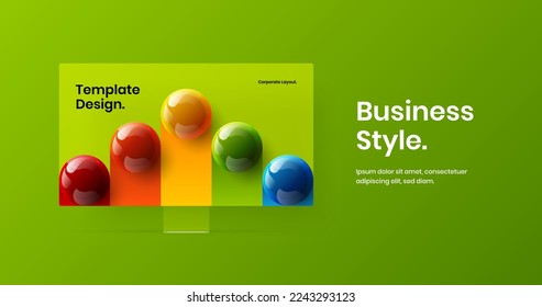 Original web banner design vector illustration. Premium computer display mockup site concept.