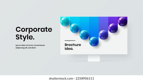 Original web banner design vector layout. Isolated computer monitor mockup landing page illustration.