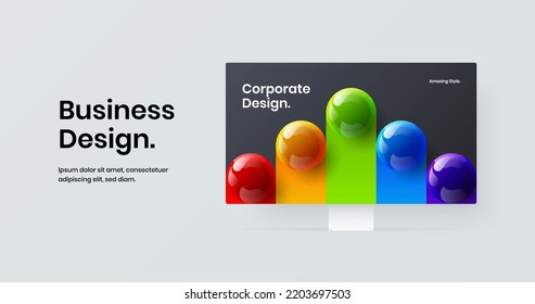 Original web project design vector illustration. Premium display mockup banner layout.