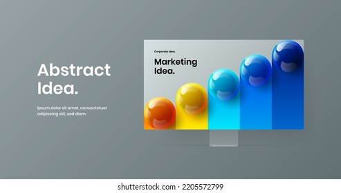 Original website screen design vector template. Bright computer monitor mockup web banner illustration.
