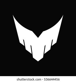 Original white wings silhouette Logo abstract design vector template. Wings Logo icon. Eagle bird wings.