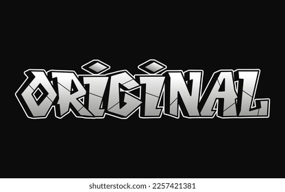 Original word trippy psychedelic graffiti style letters.Vector hand drawn doodle cartoon logo Original illustration. Funny cool trippy letters, fashion, graffiti style print for t-shirt, poster
