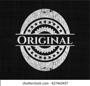 Original written with chalkboard texture