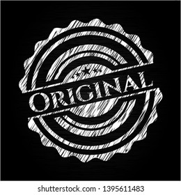 Original written on a chalkboard. Vector Illustration. Detailed.