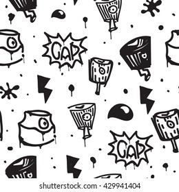 Original youth seamless patterns, repeating image for using pattern on any items, T-shirts, wallpaper, curtains