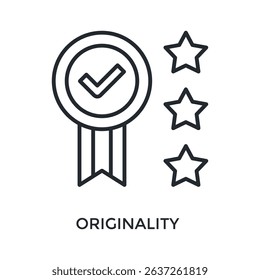 Originality Icon Outline Style. Vector Illustration For Graphic Design