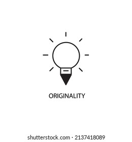 originality icons  symbol vector elements for infographic web