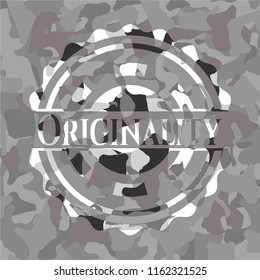 Originality on grey camouflage pattern