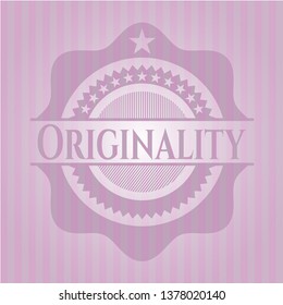 Originality realistic pink emblem