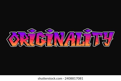 Originality - single word, letters graffiti style. Vector hand drawn logo. Funny cool trippy word Istanbul, fashion, graffiti style print t-shirt, poster concept