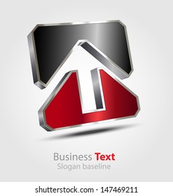 	Originally crated abstract metallic business icon