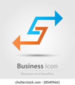 Originally created  business icon with arrows