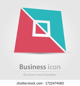 Originally created color abstract business icon for creative design tasks
