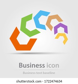 Originally created color abstract business icon for creative design tasks