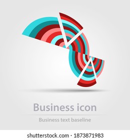 Originally created color business icon for creative design needs