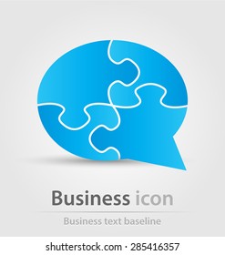 Originally created puzzle cloud business icon 