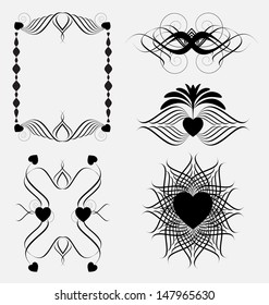 	Originally created vector ornament collection for design embellishment