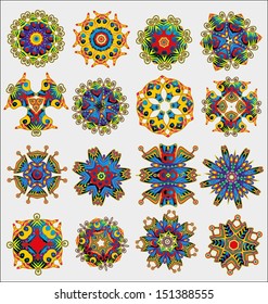 Originally created vector ornament collection for design embellishment
